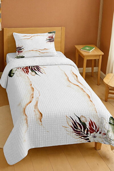 EVPANYA طقم بيكيه فردي مصنوع من القطن بنسبة 100% بنمط زهور ملونة بوهيمية