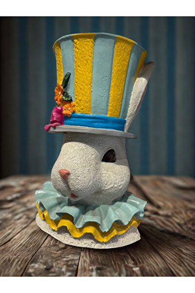 İki Cadı Tasarım Rabbit Flower Pot Decorative Polyester Object