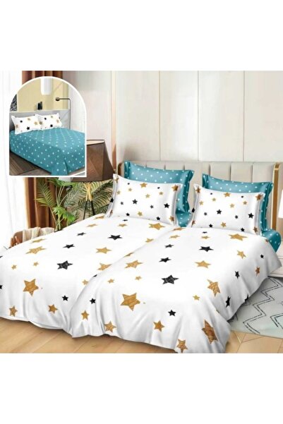 CumparaMisim Bed Linen, 7 Pieces, Superior Satin Cotton, with 2 Duvet Covers