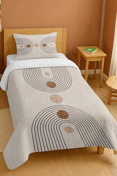 EVPANYA طقم بيكيه فردي بنمط قوس قزح أسود بوهيمي مصنوع من القطن بنسبة 100%