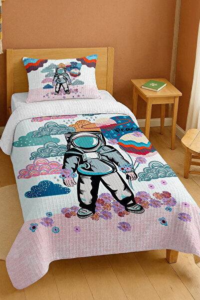 EVPANYA طقم بيكيه فردي منقوش بنمط حديقة رؤية رائد الفضاء مصنوع من القطن بنسبة...