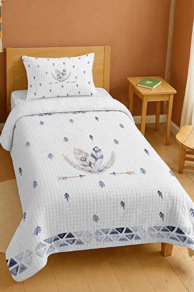 EVPANYA طقم بيكيه فردي بنمط الأشجار والسهام العرقية مصنوع من القطن بنسبة 100%