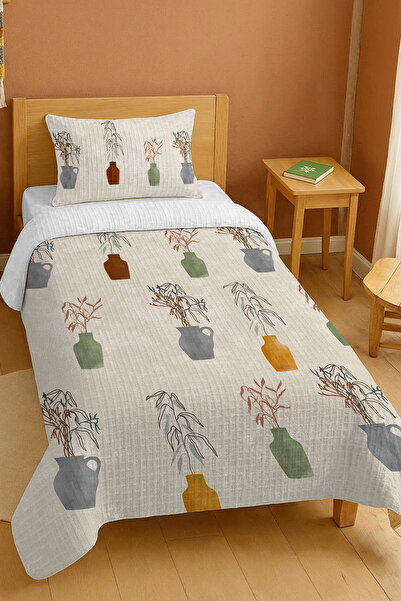 EVPANYA طقم بيكيه فردي بنمط أوراق الشجر البوهيمية ملون مصنوع من القطن بنسبة 100% أزرق بلون الكوبالت