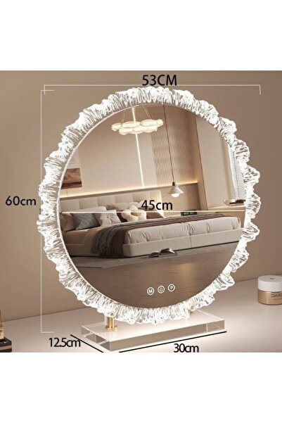 POWER Smart desktop makeup mirror with three-colour adjustable lighting, made of acrylic