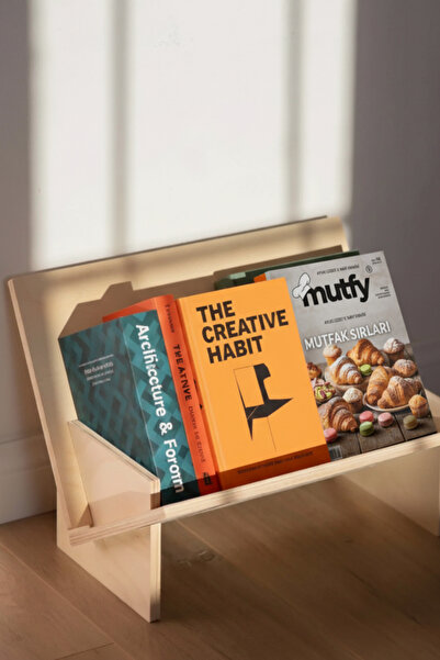 mutfy Portatif Kolay Kurulum Ahşap Kitaplık - Kişiselleştirilebilir & Boyanab...