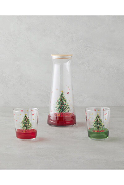 English Home Jingle Tree Cam 3 Parça Su Takımı 1150 ml + 315 ml Renkli