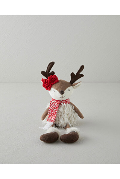 English Home Reindeer Dekoratif Obje 36,5 cm Kırmızı - Beyaz