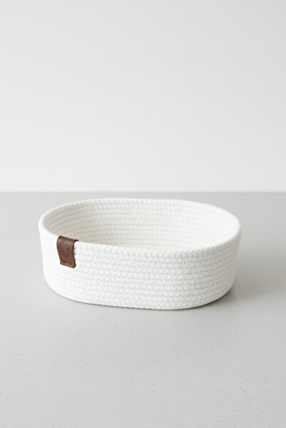 Salvia Dione Καλάθι από άχυρο από γιούτα πολλαπλών χρήσεων, οβάλ διακοσμητικό καλάθι οργάνωσης - Οργανωτής μπάνιου και κουζίνας