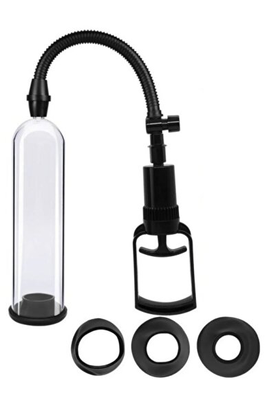 King Manual vacuum stretching pump toy, stretching trainer, suitable for men, black.