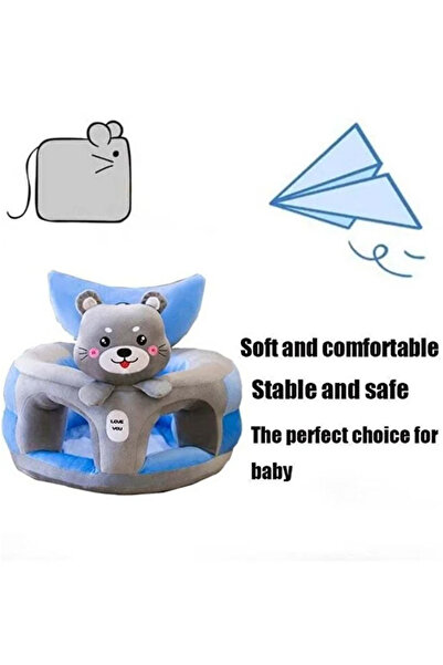 Generic Baby Sitting Chair Infant Support Sofa Breathable Crystal Fabric Anti-slip Thickened Base