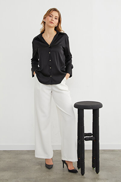 Fulla Moda Basic Satin Shirt