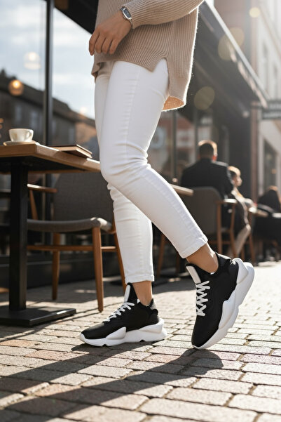 dehaine Women's Sneakers, made of eco-leather, Y3 Black-White