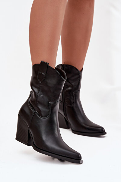 BOTO Women's cowboy boots made of eco-leather with black heel Sorelia 40