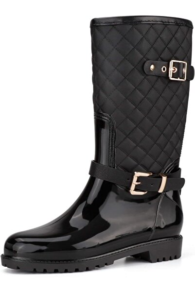 AONEGOLD Women's Rubber Rain Boots Waterproof Non-Slip Wellington Boots 41EU