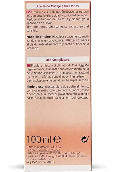 Weleda Stretch Mark Body Oil for Pregnancy, 3.4 fl oz (100 ml)