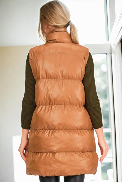 Dewberry Z6729 Hk Style Vest-Camel-1