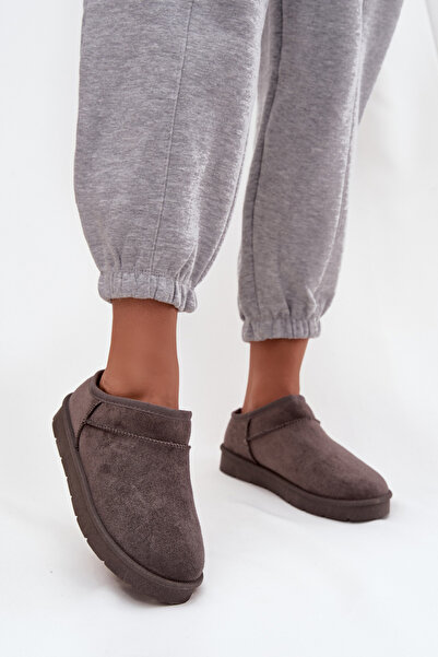 BOTO Women's snow boots with warm lining, dark gray, Serenne 37