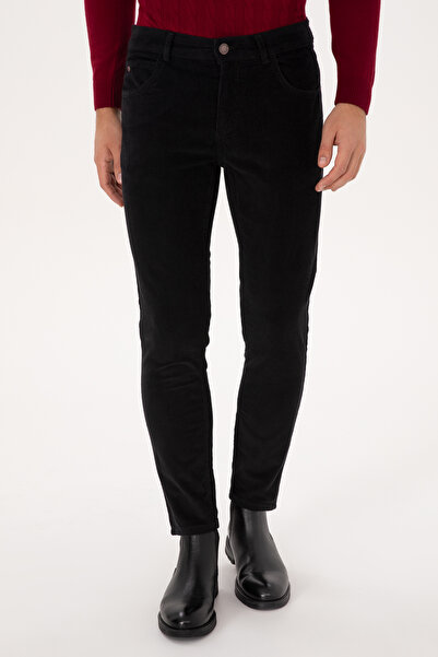 U.S. Polo Assn. Men's Black Canvas Trousers 50310150-Vr046