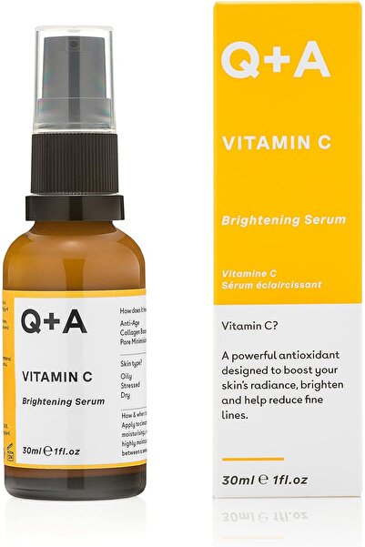 Q+A Vitamin C Brightening Serum 30 ml (Unisex) - For acne-prone, combination, dry, normal, oily skin