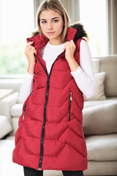 Dewberry Z6761 Vest-Bordo-1