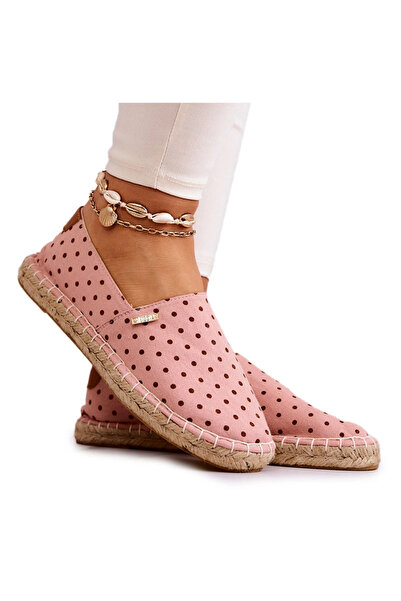 Big Star Shoes Women's Espadrilles with Polka Dots Mare Star JJ274869 Pink 37