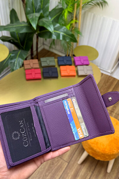 CüzCan Lily Purple Genuine Leather Women's Wallet Is Polite, Stylish and Convenient