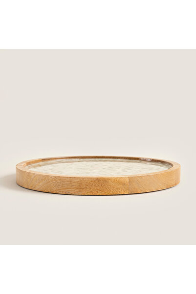 Chakra Carina Sunum Tabağı 25cm Natural