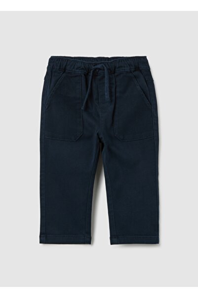 Ovs بنطلون قطني أزرق للأطفال بقصّة عادية