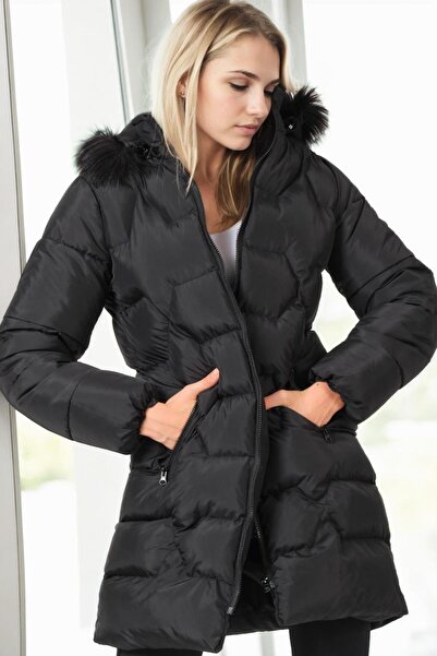 Dewberry Z6760 Coat-Solid Black
