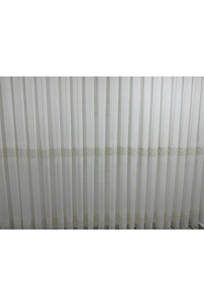 NİVEMESHOME V-117 Marina Gold 1/3 Bamboo Tulle Curtain