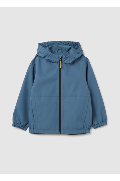 Ovs جاكيت أطفال من القماش الأزرق بقصّة عادية