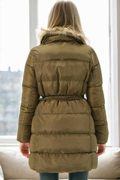 Dewberry Z9767 Coat-Khaki