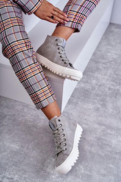 Big Star Shoes Women's sneakers big stars warm gray gray ee274114 38