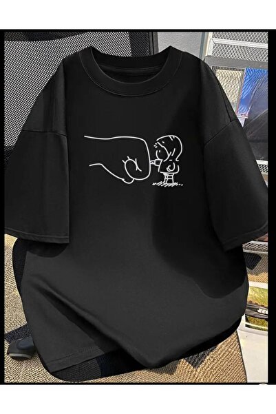 EFFRENATU تي شيرت قطني للجنسين من Risk مطبوع