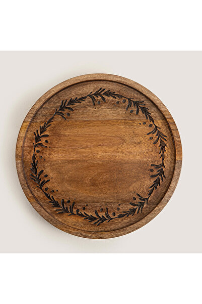 Chakra Oliva Sunum Tabağı 30 Cm Natural