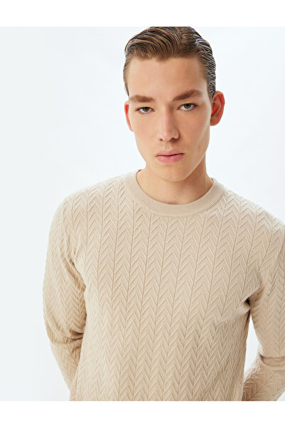 Koton Winter Knitwear Sweater Basic Textured Viscose Blend