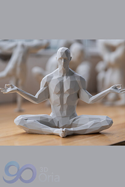 3DOria Yoga Yapan Adam Heykel Serisi No: 7 & Art Biblo & Huzur Ve Sakinliğin ...