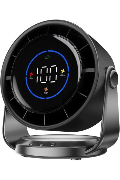 genernic مروحة مكتب توربو 100 سرعة مع شاشة رقمية هادئة 4000 مللي أمبير قابلة لإعادة الشحن محمولة لاسلكية