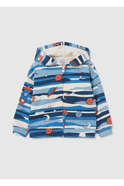 Ovs Children's multicolour pure cotton sweatshirt with relaxed fit