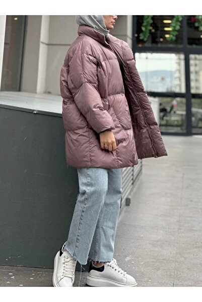 Suedcollection Pocket Detailed Inflatable Coat
