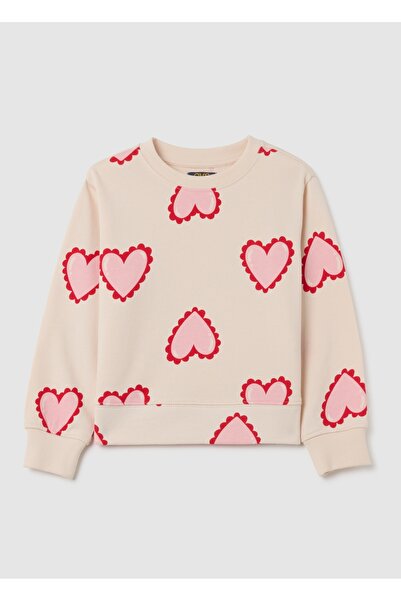 Ovs Girls' multicolour pure cotton regular fit sweatshirt