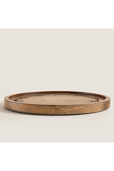 Chakra Oliva Sunum Tabağı 30 Cm Natural