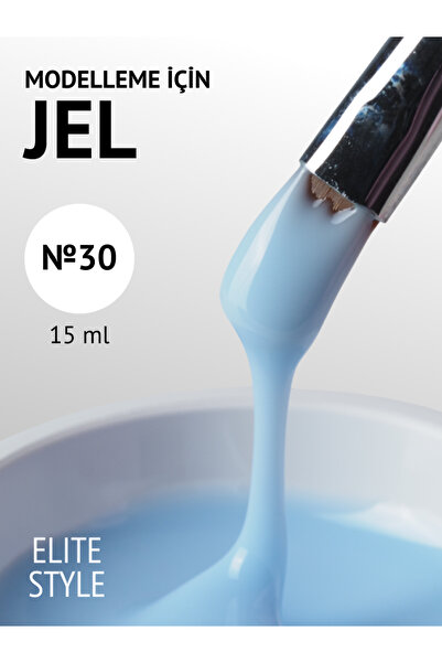 ELİTE STYLE Kalıcı Oje Tırnak Yapılandırıcı Jeli Cream Nº30 (15 ml) – Mavi | ...