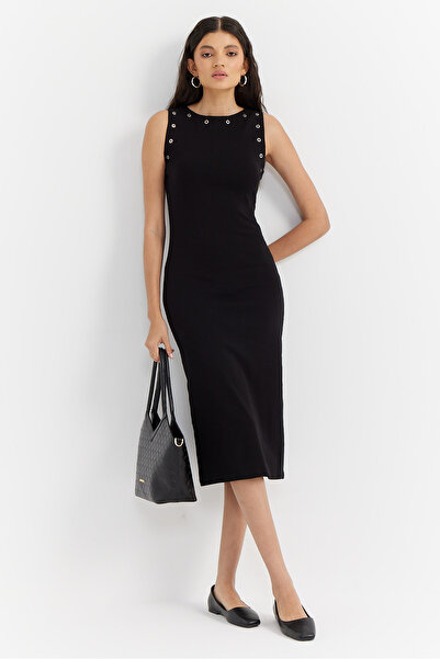 PAULMARK Women's Bird Eye Detailed Dress