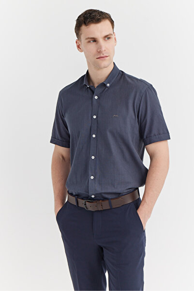 PAULMARK Ανδρικό κοντομάνικο πουκάμισο κανονικού τύπου