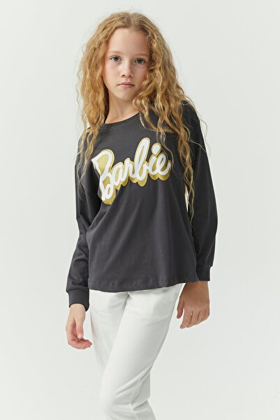 PAULMARK Girl's long sleeve barbie print blouse