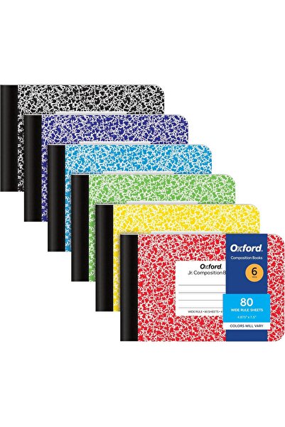 Oxford دفاتر تكوين للصغار (63779) نصف الحجم 12.4×19 سم، مسطرة عريضة، 80 ورقة،...