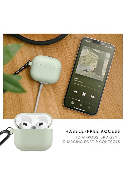 Native Union Roam Case for AirPods (3rd Gen) – Smooth Minimalist Case with Clip (Sage)