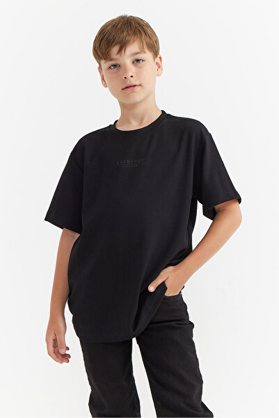 PAULMARK Μπλουζάκι με λεπτομέρεια εκτύπωσης με ανάγλυφο γράμμα για αγόρια