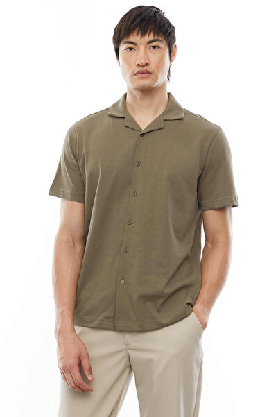 PAULMARK قميص بياقة دائرية عادية